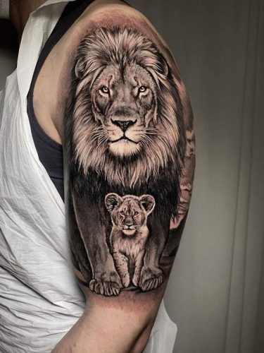 24 Lion Tattoo Half Sleeve: Showcase Power and Artistry