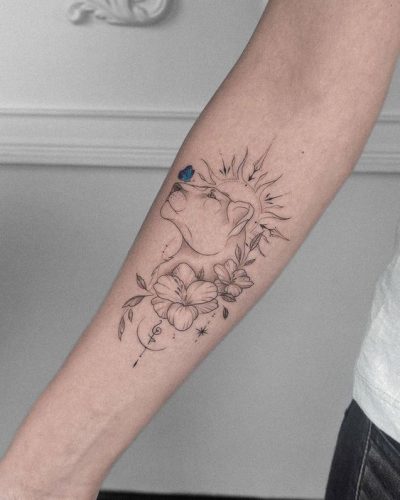 Lion Tattoo Outline: 19 Bold and Striking Silhouette Designs