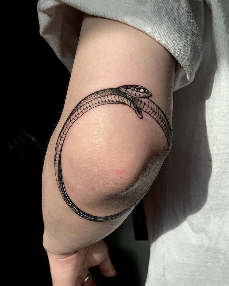 25 Ouroboros Tattoo Ideas : Minimalist, Dragon, FMAB &#038; Traditional Snake Designs