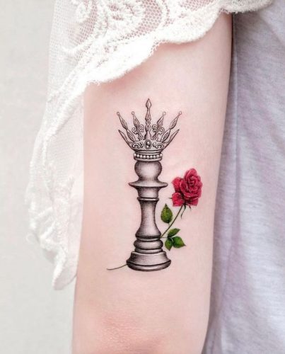 Explore 20 Unique Chess Piece Tattoos for : Symbolism & Artistry in Ink