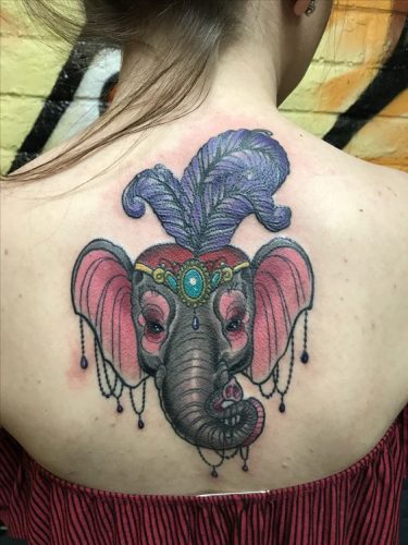 19 Elephant Tattoos with Raised Trunk Ideas