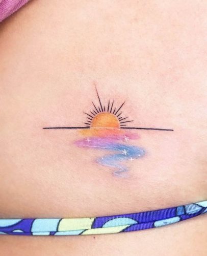 22 Small Colorful Tattoos Ideas