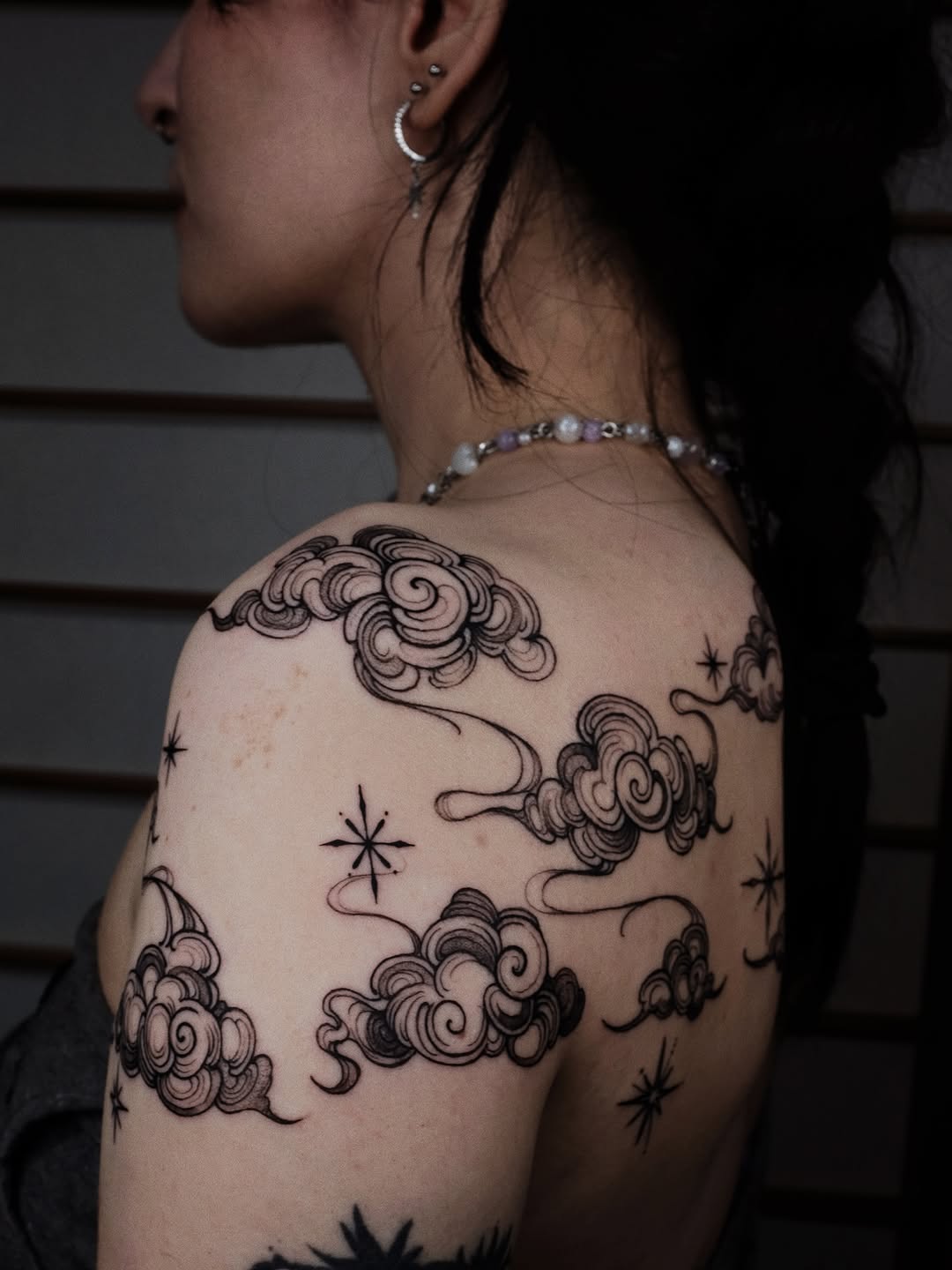 26 Cloud Tattoo Ideas with Sleeve Backgrounds, Stencil Designs, Realistic Heavens, Anime Inspiration