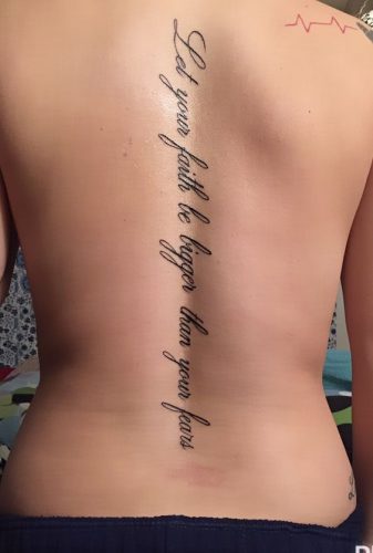 17 Cursive Spine Tattoo ideas