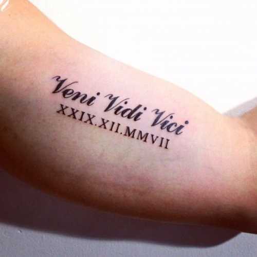 17 Veni Vidi Vici Tattoo Ideas: Empowering Phrases Inked with Pride