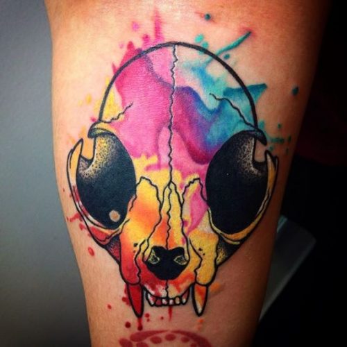 19 Cat Skull Tattoo Ideas