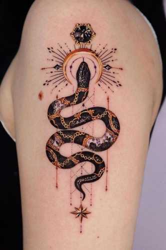25 Ideas Embracing Color in Snake Tattoo Designs