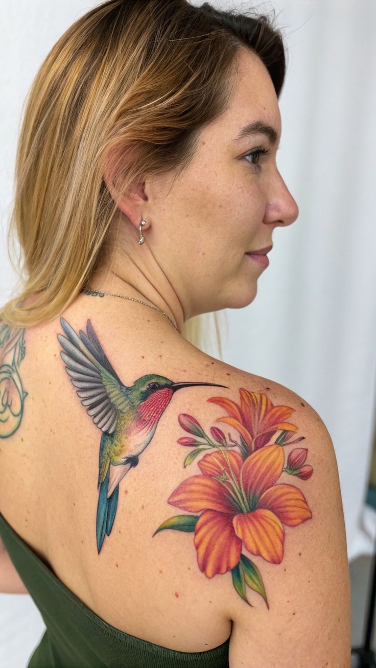 27 Stunning Hummingbird Tattoo Ideas for : Realistic, Minimalist, Geometric & Colorful Designs