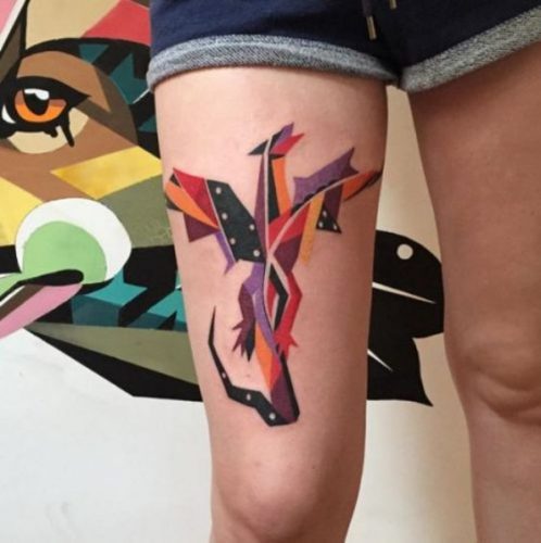 Explore 20 Unique Geometric Animal Tattoos for – From Celestial Wolves to Vibrant Birds