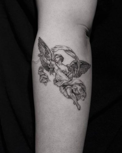 Explore 20 Stunning Angel Tattoo Designs for : From Seraphims to Cherubic Delights