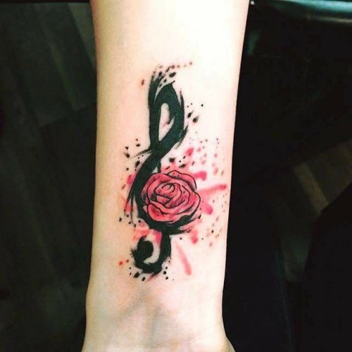 Unique Treble Clef Tattoo Ideas : Discover Designs for Music Lovers’ Ankles, Wrists & More!