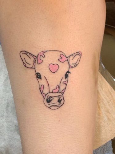 20 Cow Tattoo Small Ideas for