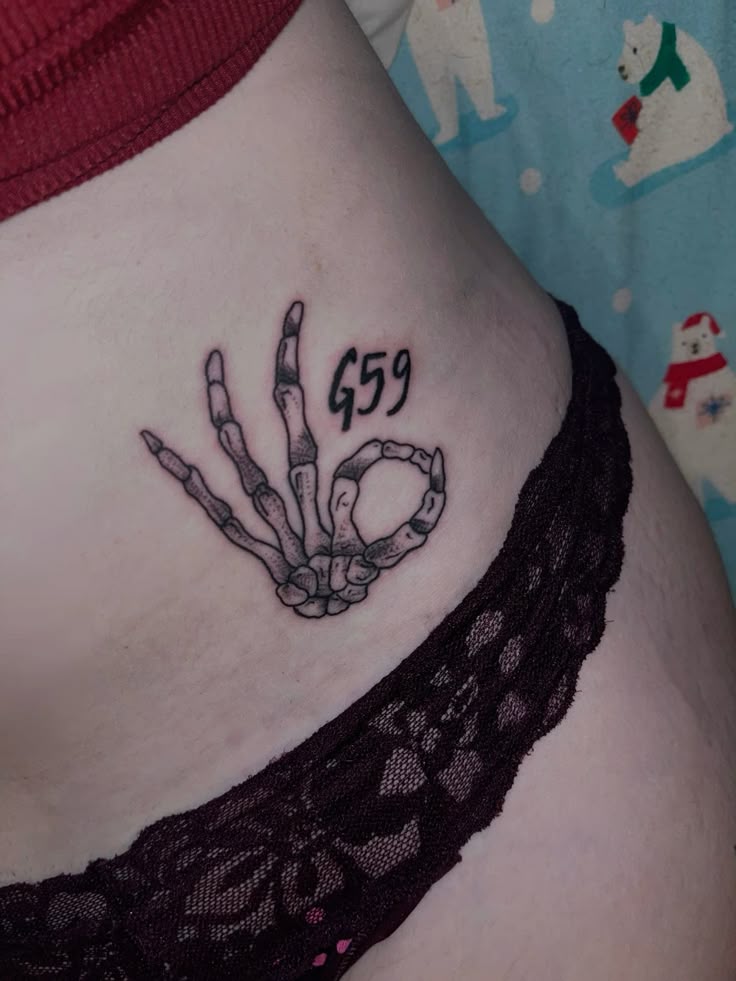 25 G59 Tattoos : Skull, Skeleton Hand, Barbed Wire, Ruby, $B, Lyrics, Stencil Tattoo Ideas