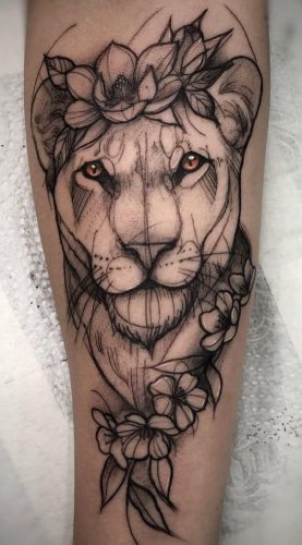 Lion Tattoo for Women: 20 Graceful and Empowering Designs