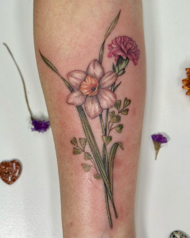 25 Carnation Tattoo Ideas : Traditional Designs for Women, Shoulder, Sleeve, Ankle & More
