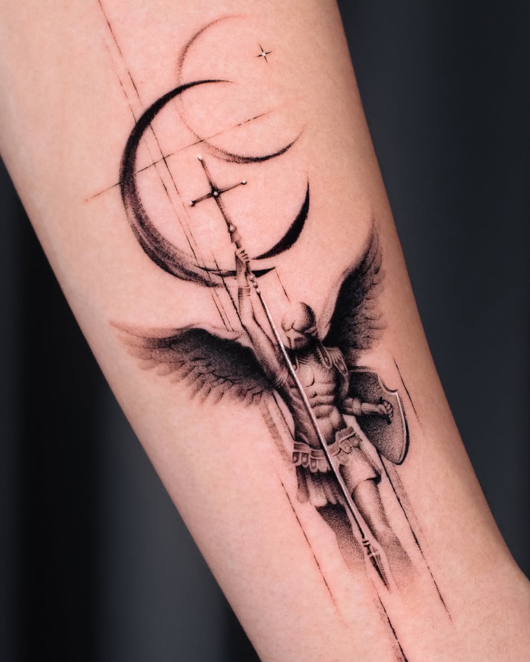29 Powerful St Michael Tattoo Designs for Men and Women   Forearm, Sleeve, Geometric, Traditional