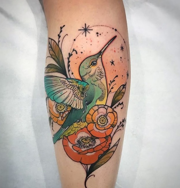 27 Stunning Hummingbird Tattoo Ideas for : Realistic, Minimalist, Geometric & Colorful Designs