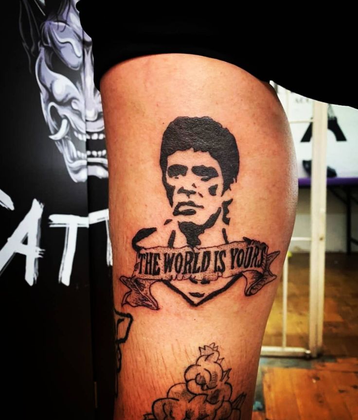 25 The World Is Yours Tattoo Ideas : Scarface Designs, Forearm, Leg & Women Tattoos