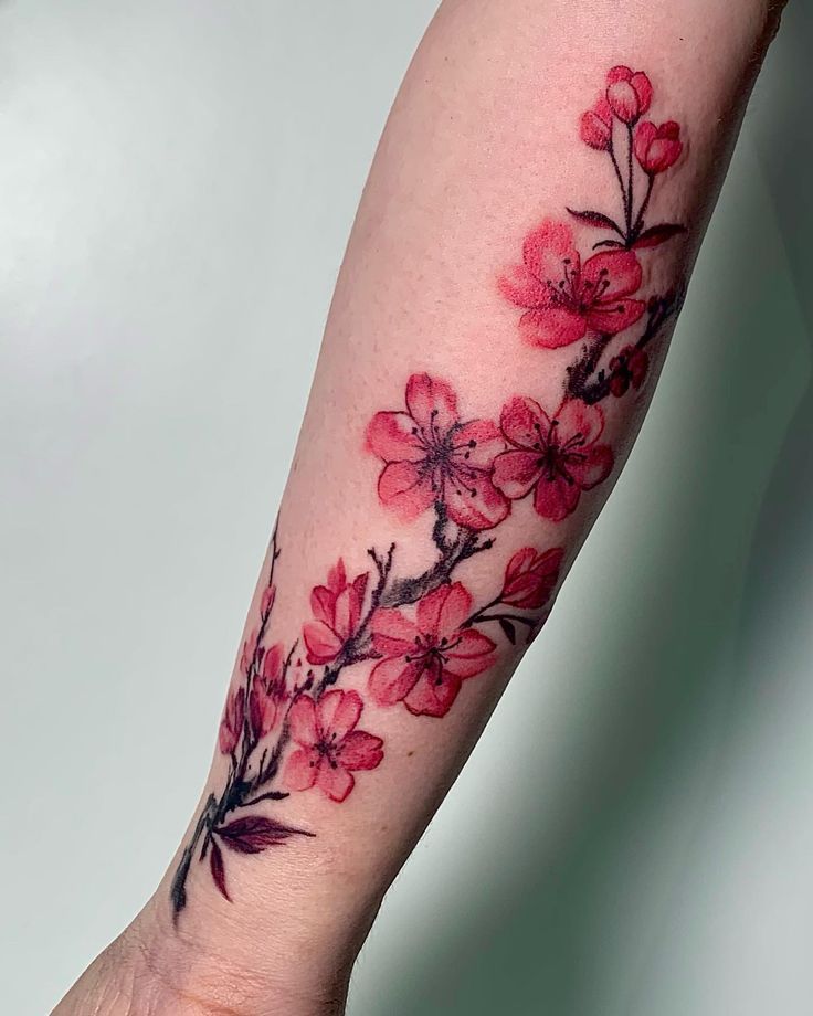 30 Stunning Cherry Blossom Tattoo Ideas for : Designs for Men and Women