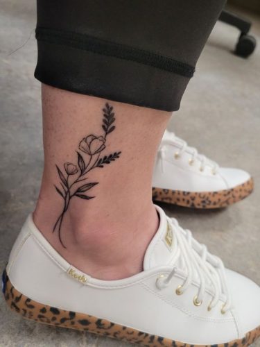 18 Unique Flower Ankle Tattoo Ideas: Stunning Designs for Nature Lovers