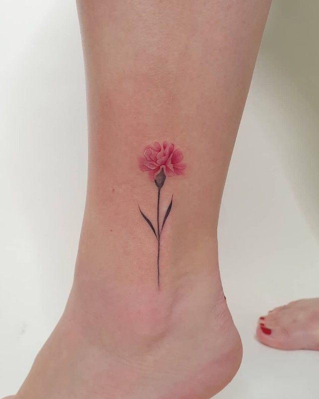 25 Carnation Tattoo Ideas : Traditional Designs for Women, Shoulder, Sleeve, Ankle & More