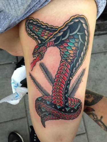 25 Ideas Embracing Color in Snake Tattoo Designs