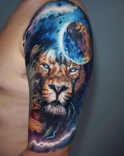 Lion Tattoo Sleeve: 18 Captivating Full Arm Designs