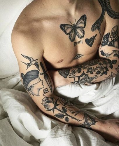 20 Patchwork Tattoo Ideas for Men: Unique and Artistic Ink