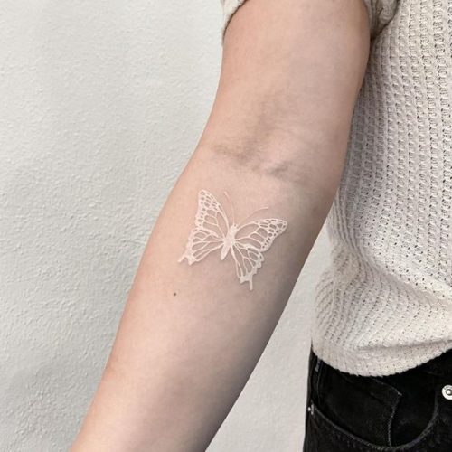 15 White Butterfly Tattoo Ideas for : Embracing Elegance and Meaning