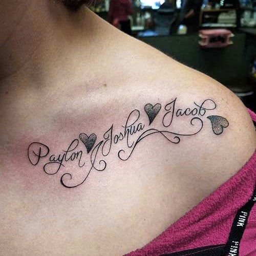23 Sweetest Kids Name Tattoos Ideas for Women