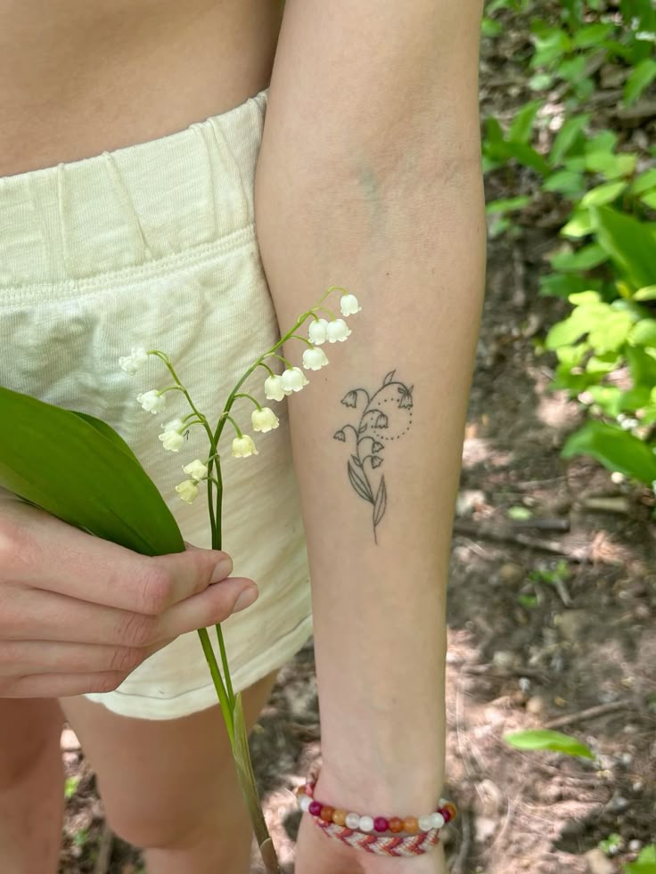 26 Stunning Lily of the Valley Tattoo Ideas
