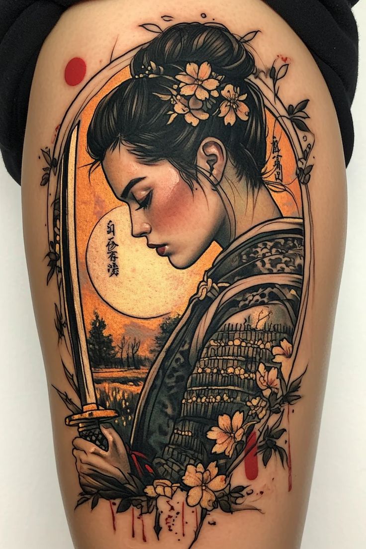 26 Samurai Tattoo Ideas : Traditional Japanese Designs & More for Men s Forearm & Leg Ink