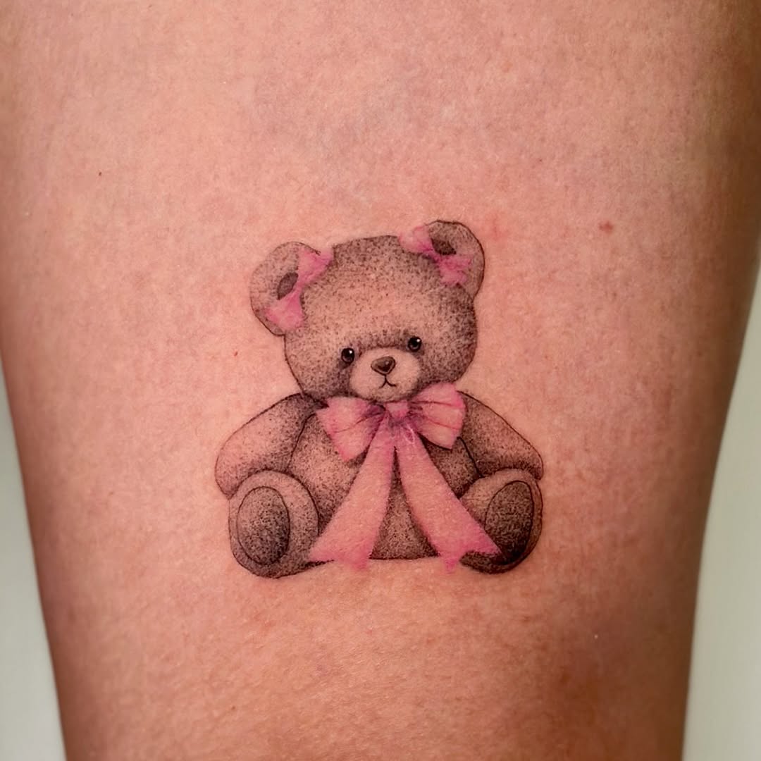 30 Teddy Bear Tattoo Designs Cute, Realistic, Fine Line, Matching, Feminine & Dark Tattoo Ideas