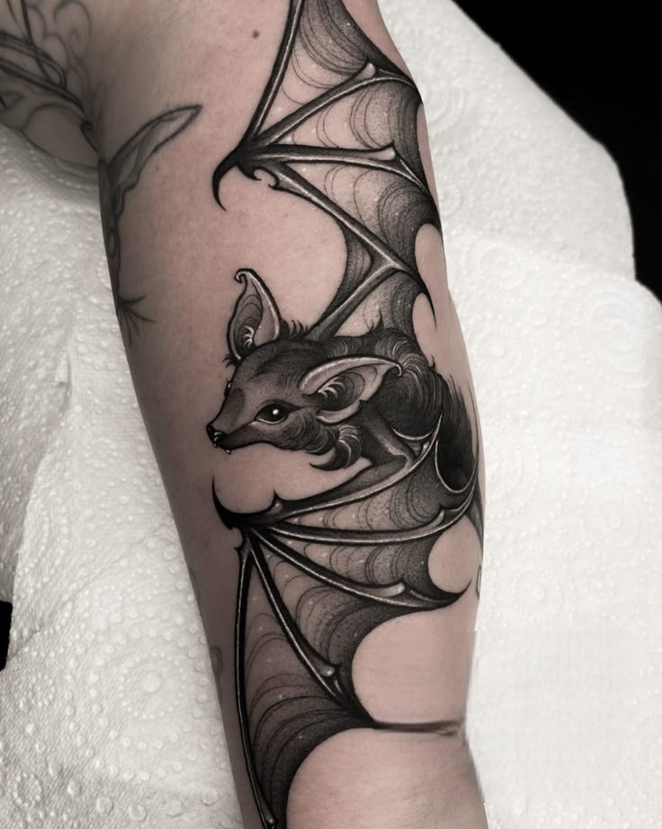 Bat Tattoo 25 Ideas in A Collection of Stencil, Gothic, Old School, and Simple Arm and Chest Tattoos