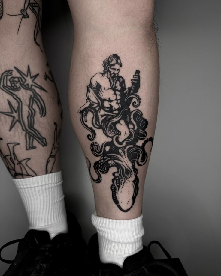 Poseidon Tattoo 26 Ideas : Powerful Greek Mythology Designs for Men Featuring Sleeve