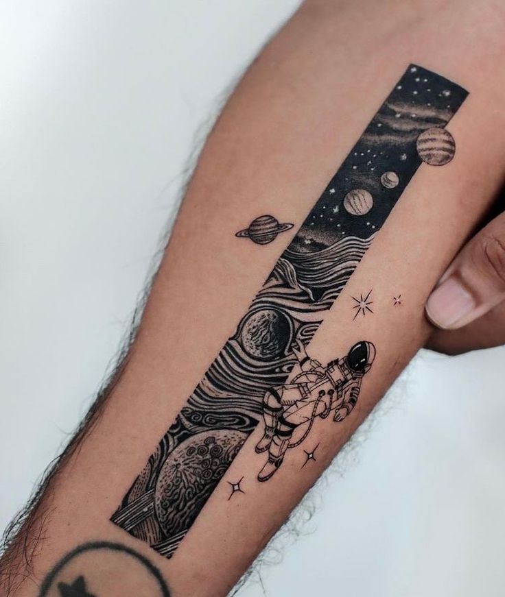 27 Space Tattoo Ideas for Women and Men Galaxy Sleeve Designs, Minimalist Forearm Art
