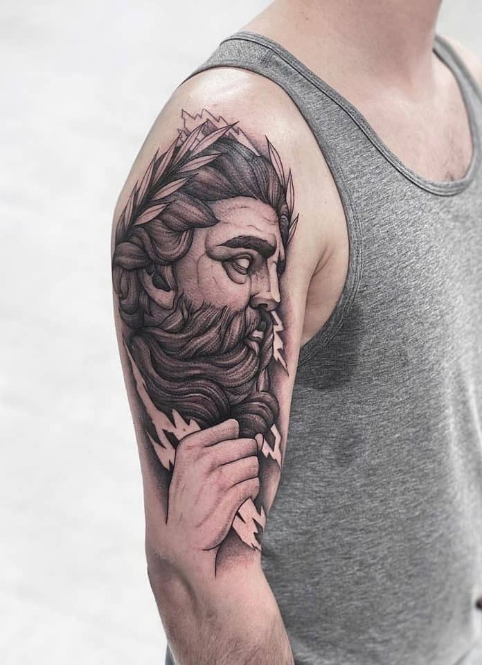 26 Zeus Tattoo Ideas for Sleeve, Forearm, and Full Back Designs with Greek Gods Mythology