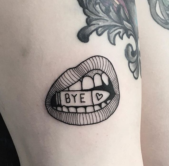 29 Lip Tattoo Ideas With Kiss Prints, Vampire Designs, Color Ideas, Shading, Placement Tips