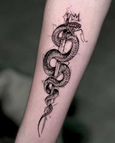 29 Snake Tattoo Design for Men Ideas