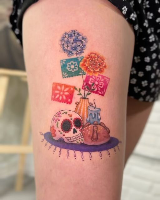 27 Sugar Skull Tattoo Designs for Women and Men Color, Black & White, Tiny