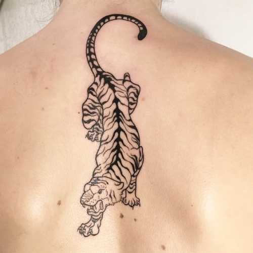 21 Tiger Tattoo on Back Ideas