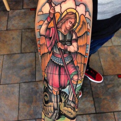 Discover the Divine Valor: 15 Inspirational St. Michael the Archangel Tattoo Designs for