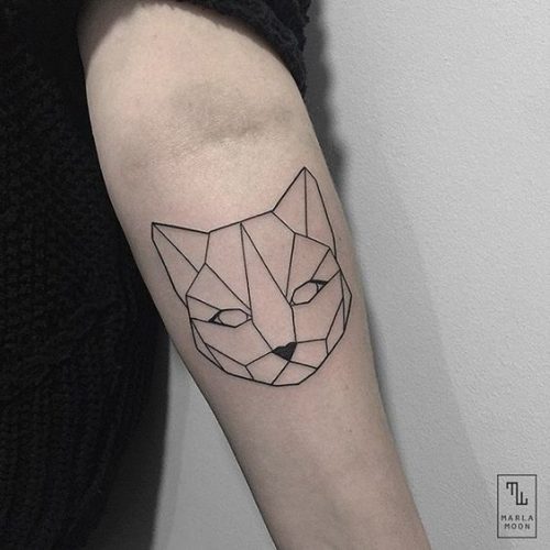 17 Line Art Cat Tattoo Ideas