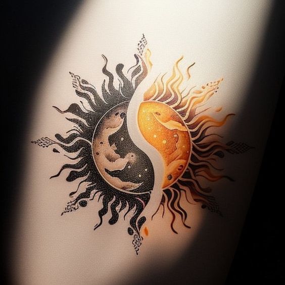 Explore 23 Unique Sun and Moon Tattoo Ideas for : Simple, Minimalist & Matching Designs for All