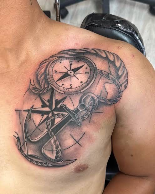28 Compass Tattoo Ideas : Designs for Men and Women, Anchor, Traditional and More