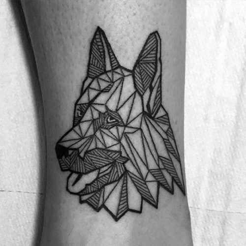 15 Sleek Dog Outline Tattoo Ideas