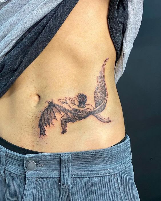 27 Powerful Icarus Tattoo Ideas for : From Bold Falls to Mythic Flight in Realism, Color, Line Art