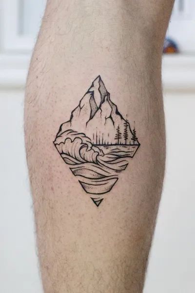 27 Ideas Mountain Tattoo Ideas : Minimalist, Geometric, Fine Line & Sleeve Designs