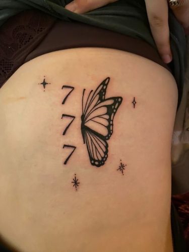 Celestial Sequences: 19 Angel Number Tattoo Ideas for
