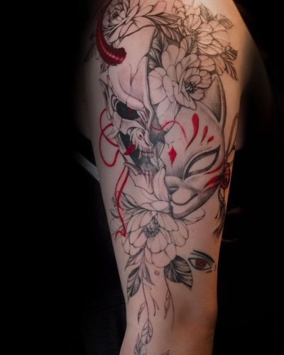 Explore 21 Samurai Mask Tattoo Ideas for : Discover Designs from Fierce to Floral
